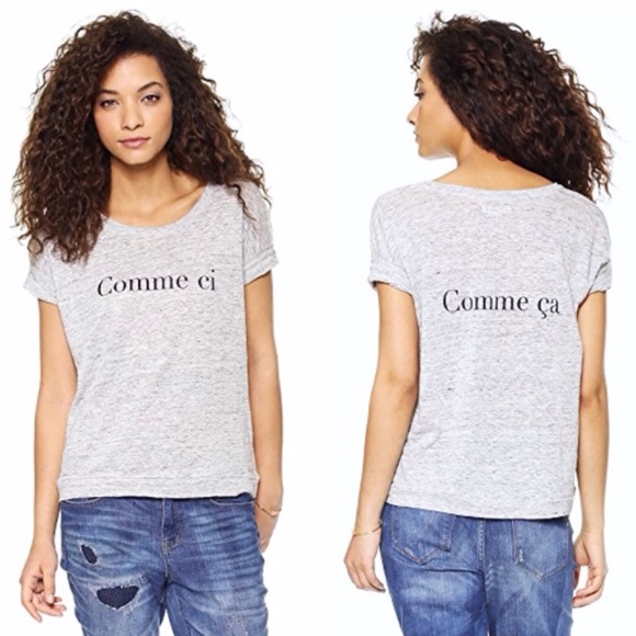 Madewell Gray Comme Ci Comme Ca Linen T-shirt